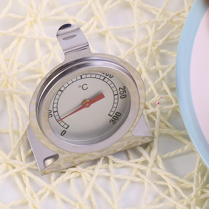 1 thermomètre de four en acier inoxydable, outil de mesure de la température de cuisson de cuisine gray