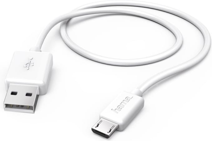 Hama USB-kabel voor tablet-pc´s, micro-USB, 1,5 m, wit