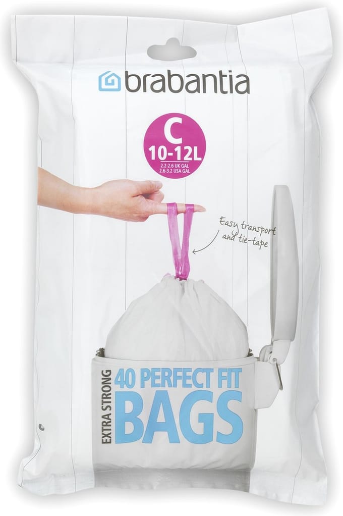 Brabantia Perfect Fit Afvalzakken - 10/12 l - Code C - 40 stuks