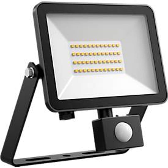 DOTLUX LED-spot FLOORslim-sensor 30W 4000K met PIR bewegingsmelder, zwart