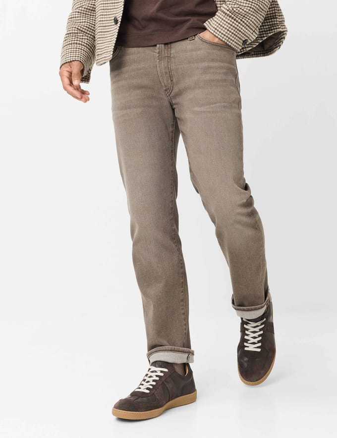 Brax Heren Jeans  Style CLINT CHOCOLATE, denim bruin, maat 40/34