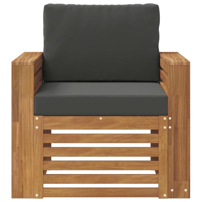 vidaXL - Buiten - bank - set - Massief - Acacia - Hout - en - Polyester