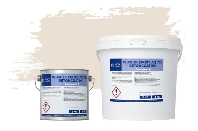Wixx 2K Epoxy AQ 750 Betoncoating - 5kg - RAL 9001 | Crèmewit