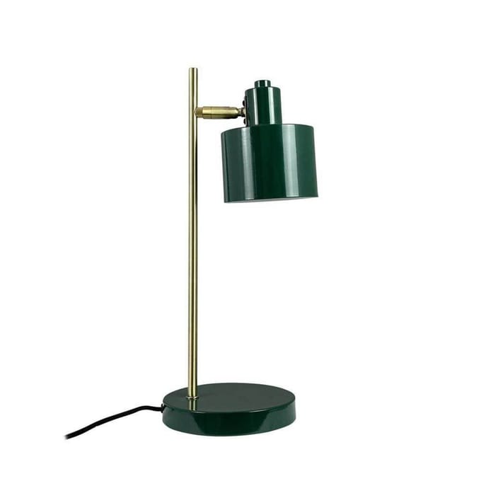 Dyberg Larsen Tafellamp donkergroen/messing metaal H43 cm D20,5 cm Ocean