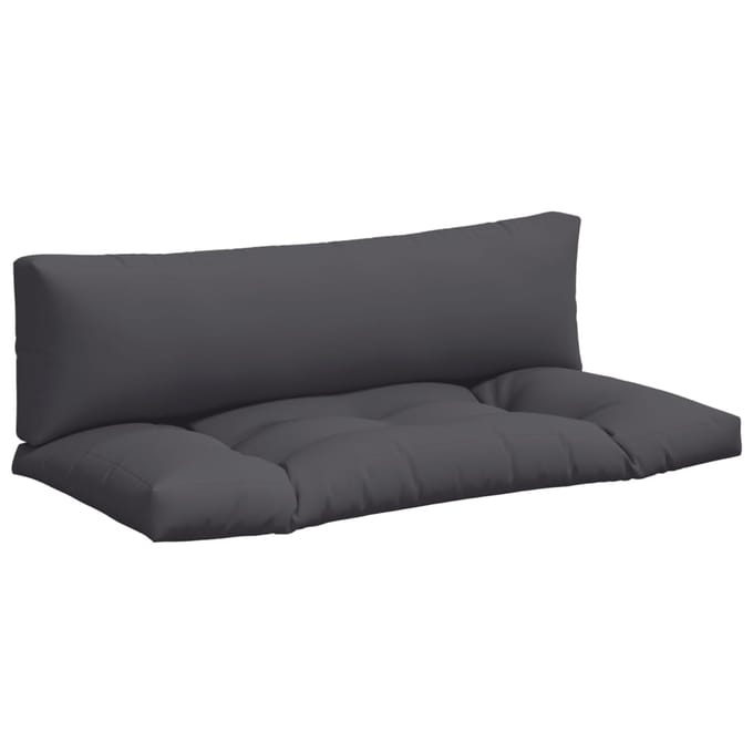 vidaXL - Palletkussens - 2 - st - stof - antracietkleurig