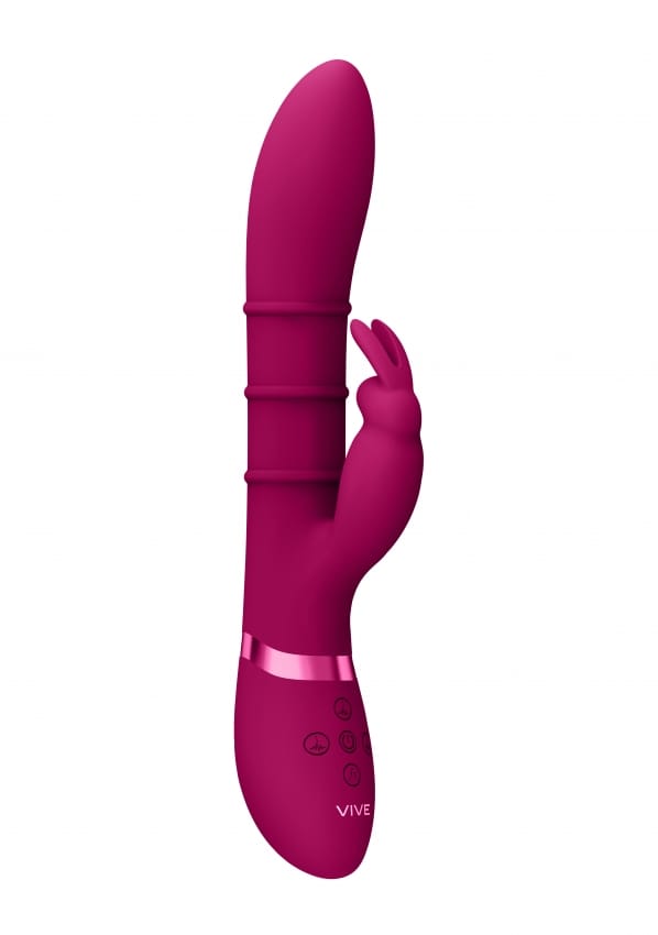VIVE by Shots - Sora - Up Down Stimulating Rings, Vibrating G-Spot Rabbit - Pink