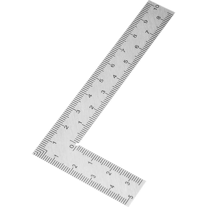Mini Règle d'encadrement Outil de mesure et de traçage Règle d'angle de mesure en acier inoxydable Précision Pour les gabarits d'encadrement de construction white
