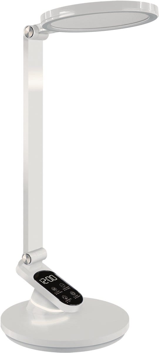 RAGAS- LED Bureaulamp - Tafelverlichting - 9w - Aanpasbare Kleur CCT - 770Lumen - Rond - touch dimmer - Aluminium - Wit