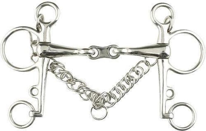 Horze Pelhambit RVS - dubbelgebroken - 13,5cm