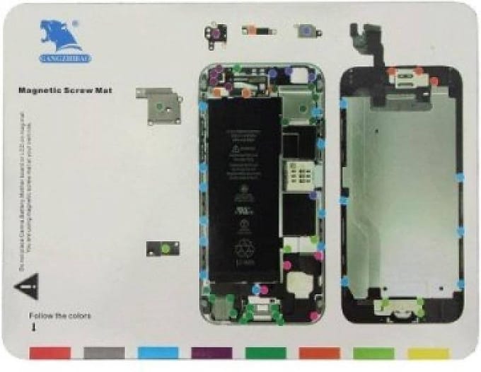 Magnetische Reparatie Mat Geschikt voor iPhone 6 – Wit – Schroeven Organizer
