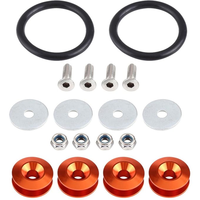 Auto Aluminium Legering Bumper Ringbout Motorruimte Decoratie Kit Snelontgrendeling Bevestiging