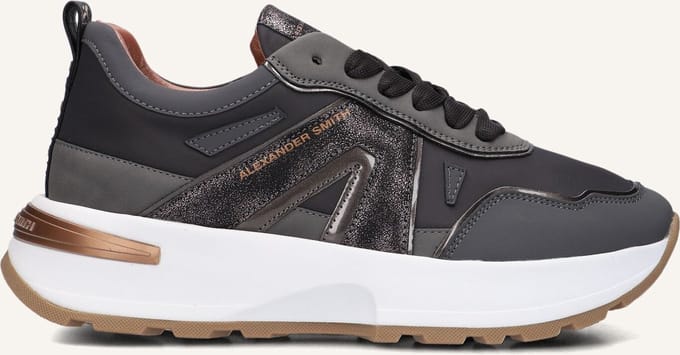 Alexander Smith Liverpool Sneakers - Leer - Dames - Grijs - Maat 39