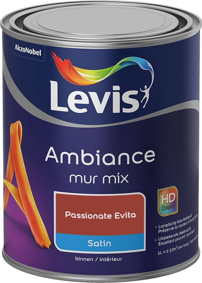 Levis - Ambiance Mur Satin Mix - Passionate Evita - Mengverf - 1 L
