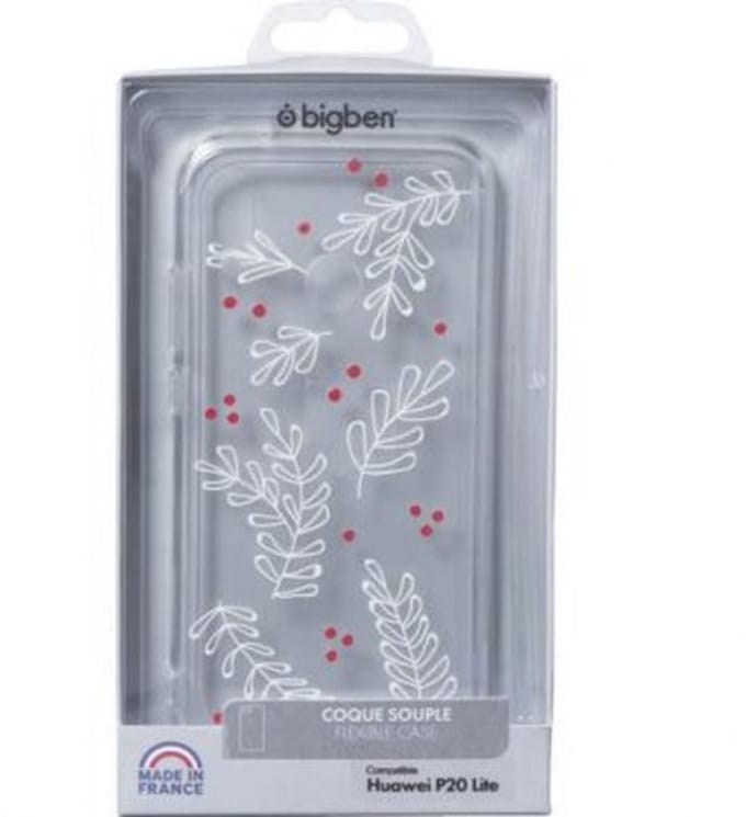 Bigben Connected, Hoesje geschikt voor Huawei P20 Lite - Hardcase Maggie, Transparant
