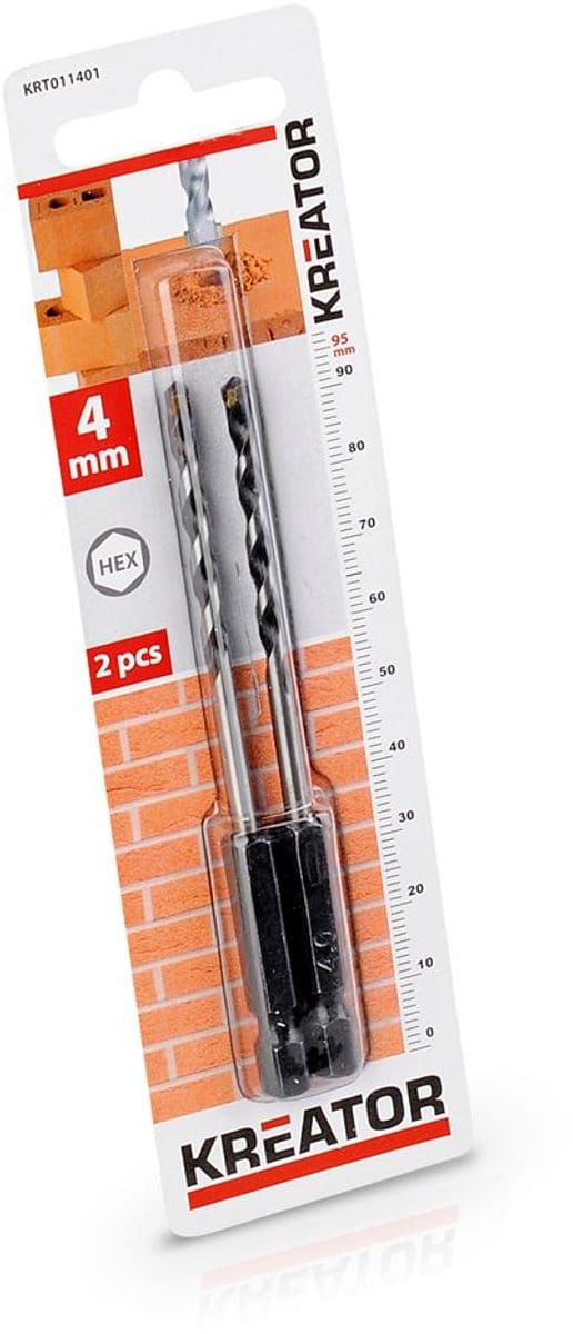 Kreator Zeskant-steenboor Ø 4x95mm - 2 st.