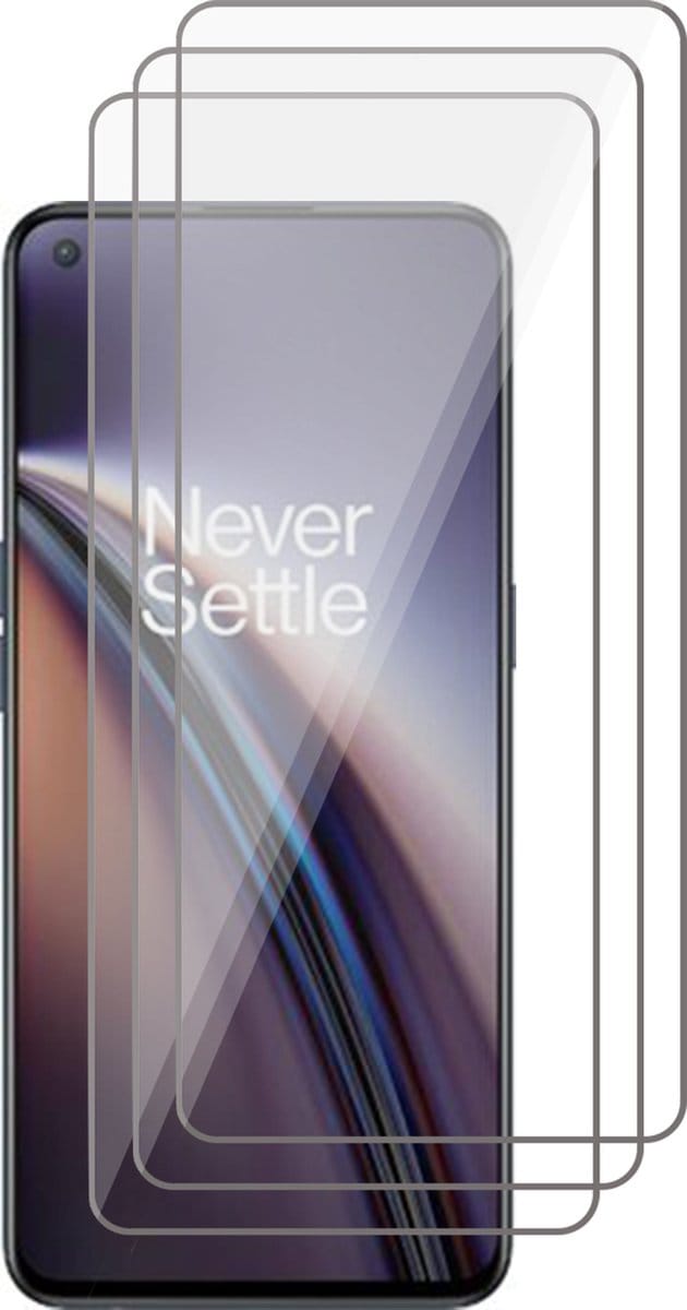 Screenprotector geschikt voor OnePlus Nord CE - Beschermglas Screen Protector Glas - 3 stuks