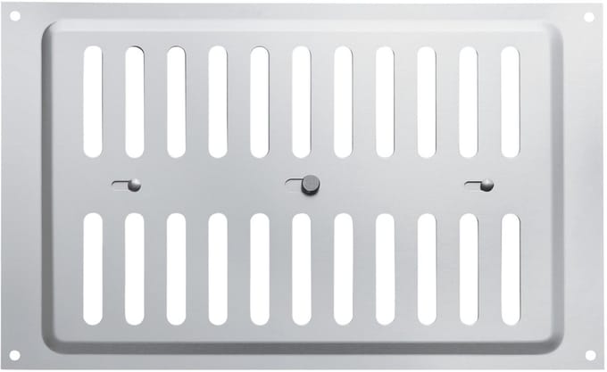 Ovaal ventilatierooster 260 x 165 mm van aluminium, verstelbaar