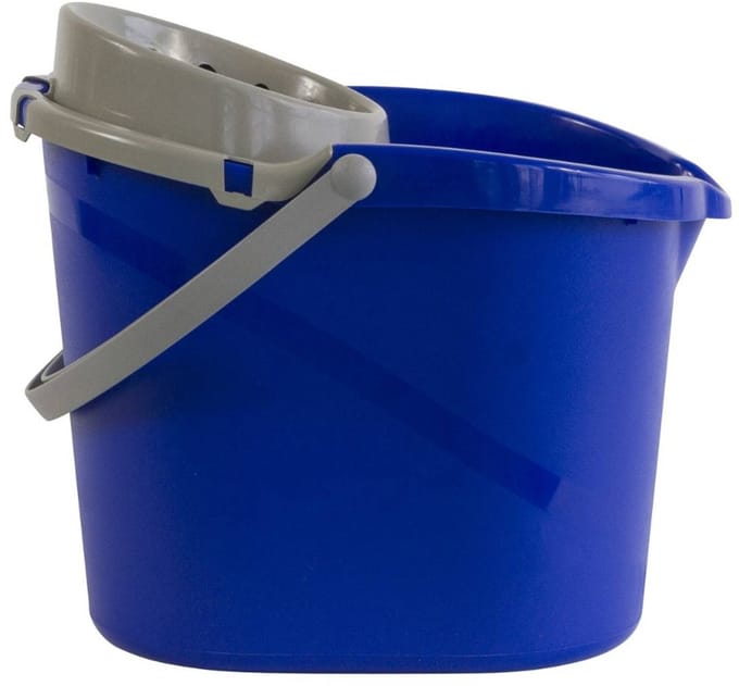Mopemmer ovaal 13 liter met uitwringkorf blauw (160500)