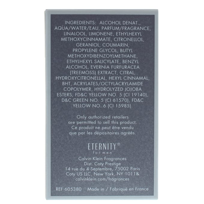 Calvin Klein Eternity for men Eau de Toilette Spray Herenparfum Heren 30 ml