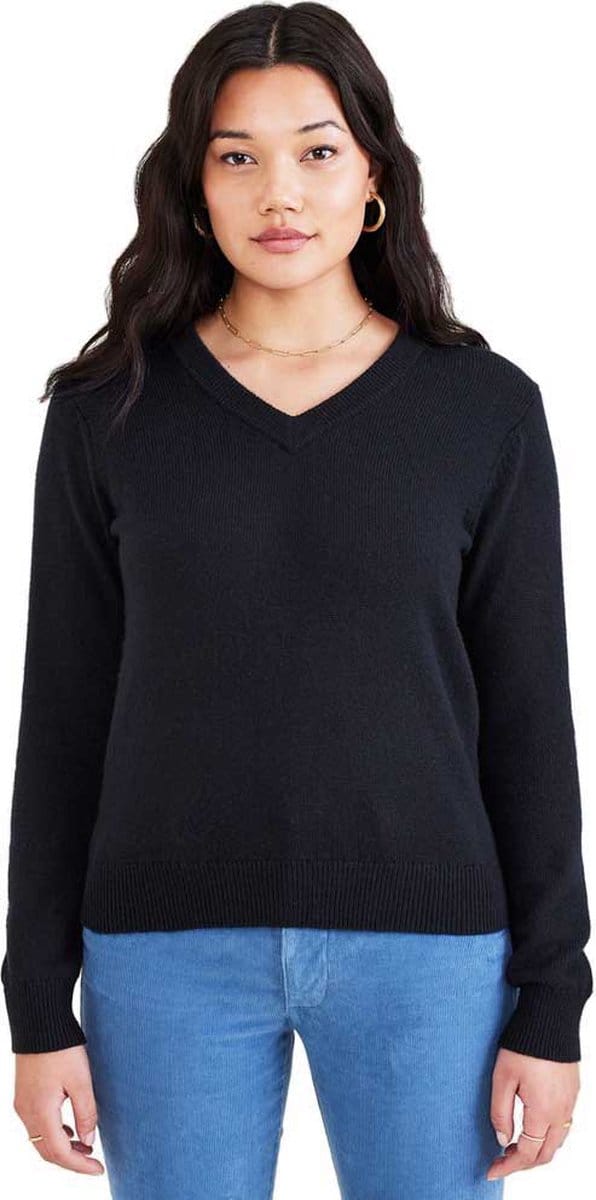 Dockers Long Short Trui Met V-hals Zwart S Vrouw