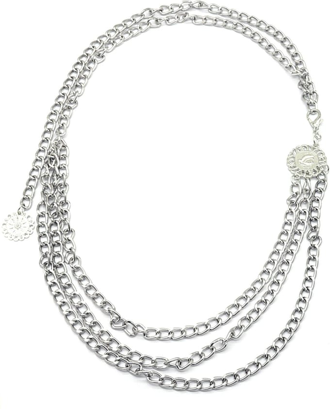 Chain Belt - Tailleriem - Heupketting - Lengte 70-95 cm - Zilverkleurig