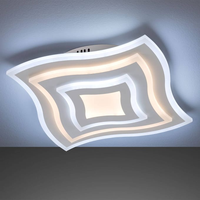 FISCHER & HONSEL Gorden LED plafondlamp met afstandsbediening, frame