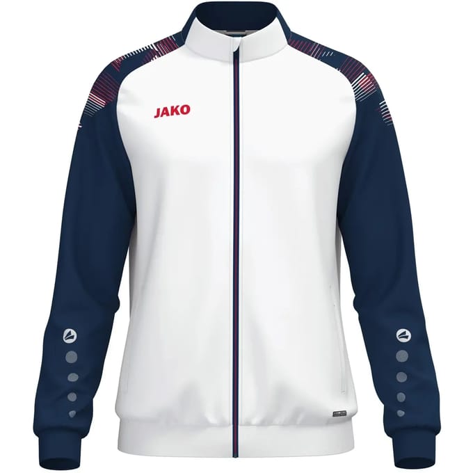 JAKO Polyestervest Sonic wit/marine/rood 9326-039