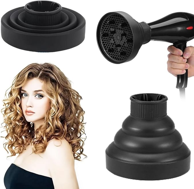 Haardiffuser Universeel - Krul Diffuser - Haar Stylen - Inklapbaar Ontwerp - 4-5 cm - Zwart