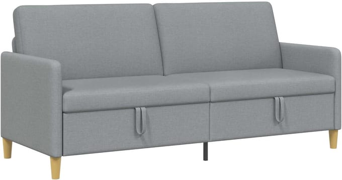 vidaXL - Sofa - met - Opbergruimte - Lichtgrijs - 192 - x - 78 - x - 87 - cm - Polyester