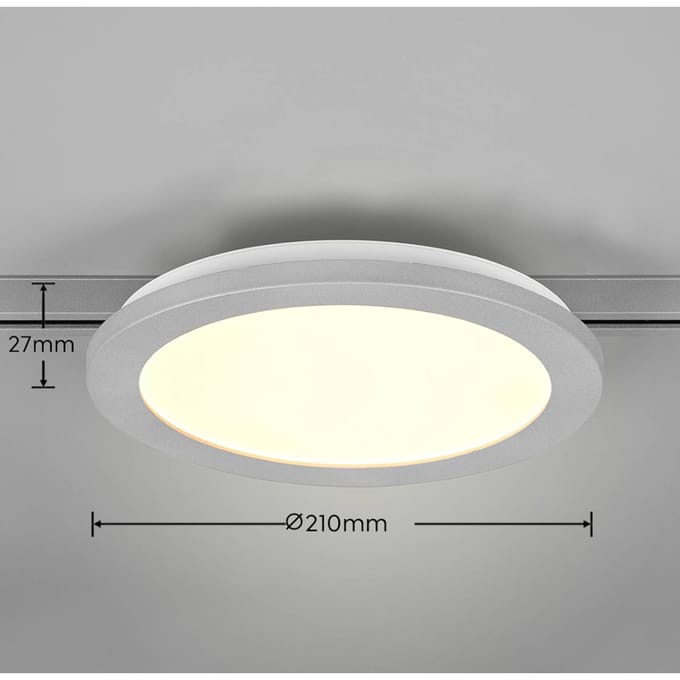 Trio Lighting Camillus LED track voor DUOline, titanium, Ø 26 cm