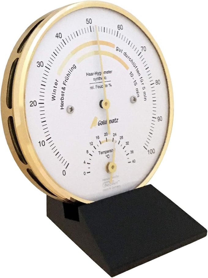 Hygrometer met thermometer meet vochtigheid en temperatuur voor binnenklimaat
