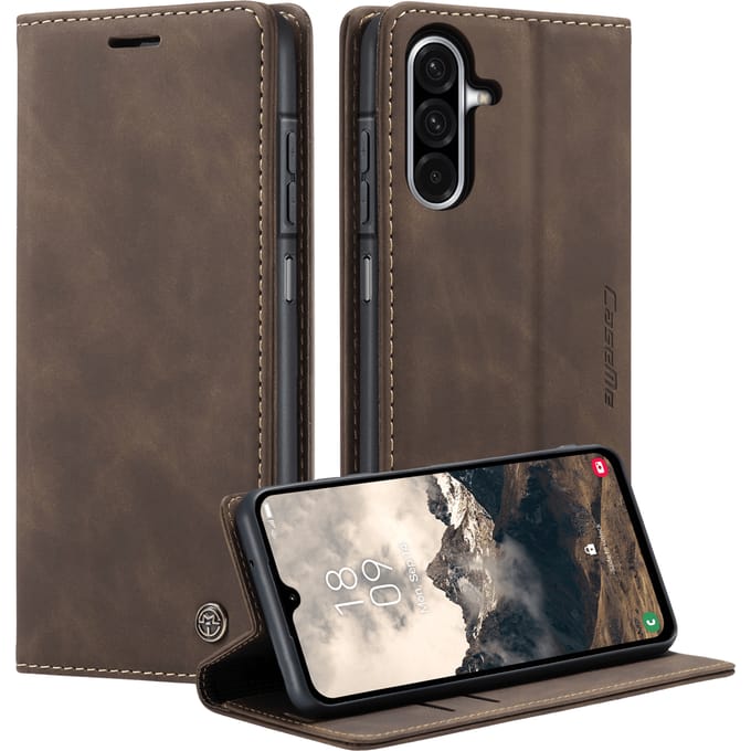Caseme Samsung Galaxy A37 Business Bookcase Hoesje Bruin