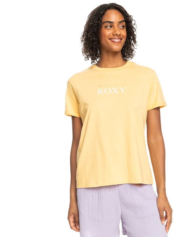 Roxy Noon Ocean T-shirt Met Korte Mouwen Geel S Vrouw