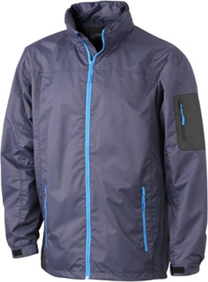 James and Nicholson Heren Windbreker (Marine/Aqua Blauw)