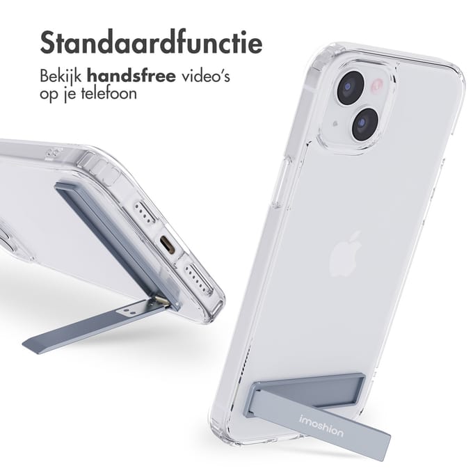 imoshion Hoesje - Geschikt voor Apple iPhone 15 Plus - Stand Backcover - Transparant