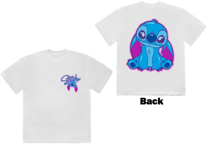 Disney - Stitch Spray Paint Heren T-shirt - L - Creme