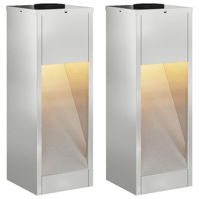 vidaXL Zonne LED Padverlichting 2 st Warmwit 18 x 18 x 50 cm