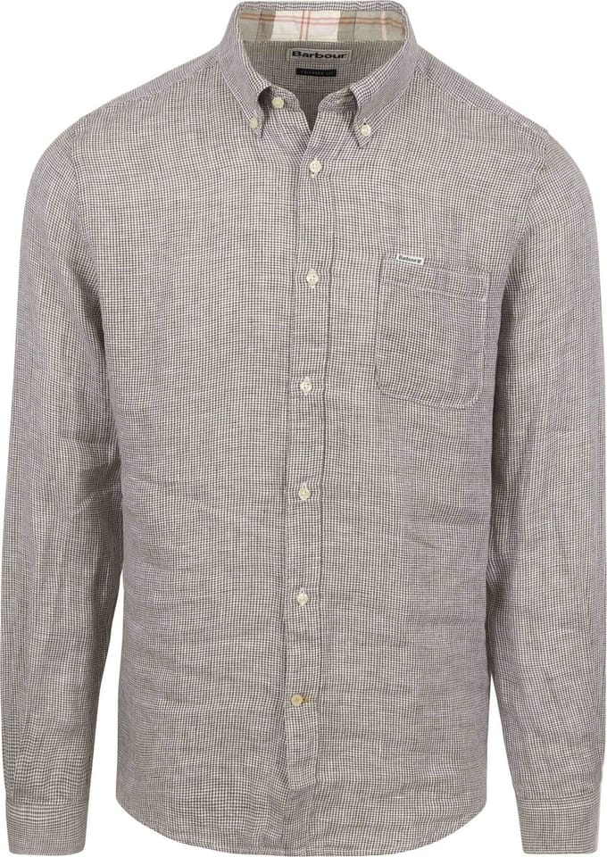 Barbour Linton Overhemd Linnen Groen - Overhemden Casual