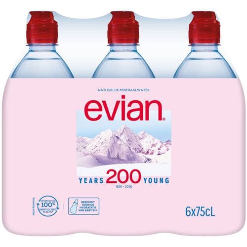 Evian Natuurlijk Mineraalwater - 6 x 750 ml