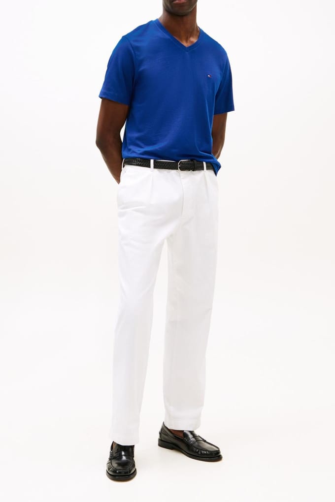 Tommy Hilfiger Essential V-neck Tee Wedge Blue Taglia: S | Magliette basic Outlet | Uomo | Blu
