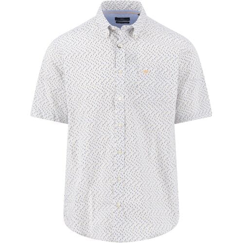 Fynch-Hatton Overhemd Seasonal Fine Combi Pattern Button-Down Tangerine / male