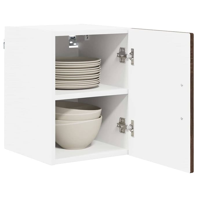 vidaXL Wandkast LUCCA 2 pcs Bruin eiken 30 x 31 x 40 cm Bewerkt hout