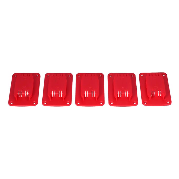 5 Stuks Gereedschaphouder Bevestiging Batterij Bevestigingsbeugel Opbergrek voor Milwaukee Elektrisch Gereedschap Rood rood