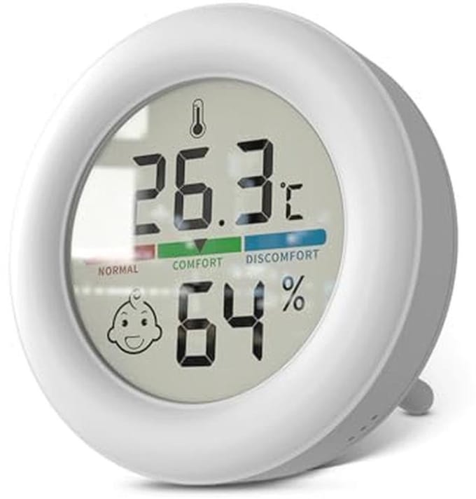 Digitale hygrometer en thermometer voor binnen met LCD-display