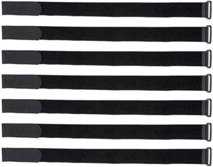 Cinch bandjes met gesp, 25 stuks, 18"x1", zwart