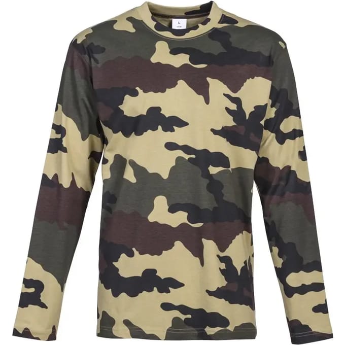 Camo T-shirt met lange mouwen Idaho