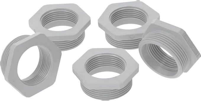 5 stuks Kalitec G6322500 verloopstuk M32/M25 kunststof lichtgrijs