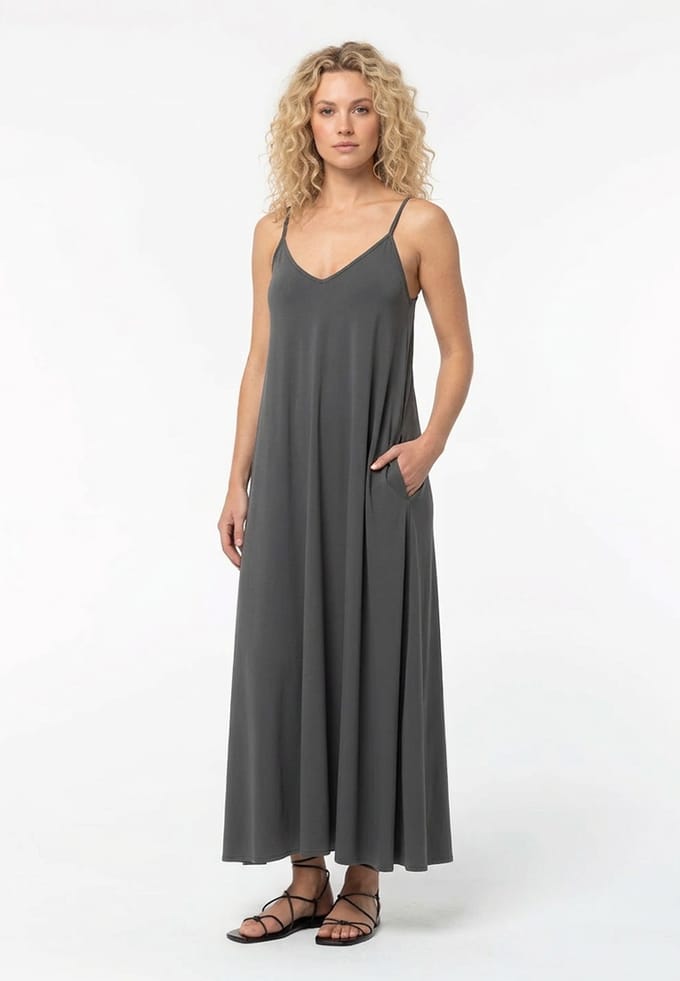 Chloe Long Dress DONKERGRIJS
