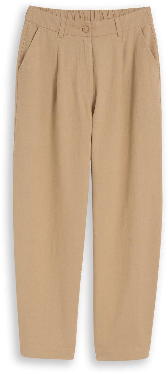Tom Tailor Denim - Barrel-broek van katoen - Maat M - Mink Beige