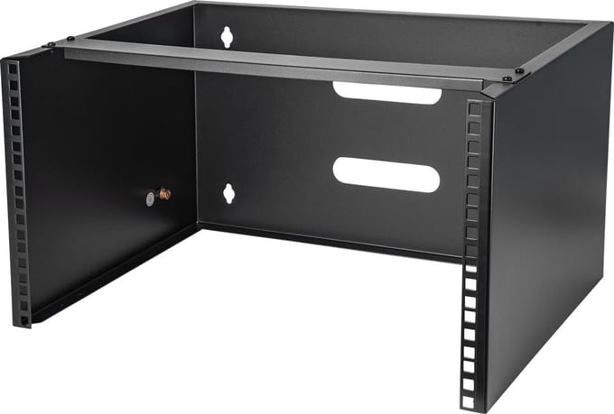 StarTech Wandmontage Beugel voor Patchpanelen - 6U - Voor 36cm diepe serverracks - Zwart